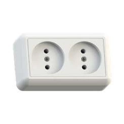 Розетка 2-м ОП Оптима РА10-373 10А IP20 без заземл. с монтаж. пластиной бел. Кунцево 8009 Розетка 2-м ОП Оптима РА10-373 10А IP20 без заземл. с монтаж. пластиной бел. Кунцево 8009