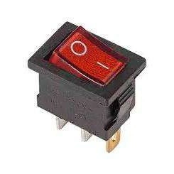 Выключатель клавишный 250В 6А (3с) ON-OFF красн. с подсветкой Mini (RWB-206; SC-768) Rexant 36-2150