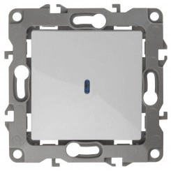 Механизм выключателя 1-кл. СП Эра12 10А IP20 12-1102-01 250В 10AX с подсветкой бел. Эра Б0014633