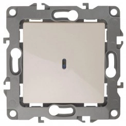 Механизм выключателя 1-кл. СП Эра12 10А IP20 12-1102-02 250В 10AX с подсветкой сл. кость Эра Б0014634