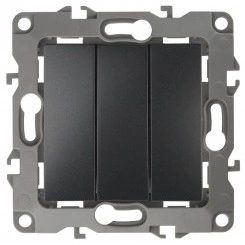 Механизм выключателя 3-кл. СП Эра12 10А IP20 12-1107-05 250В 10AX антрацит Эра Б0014673 Механизм выключателя 3-кл. СП Эра12 10А IP20 12-1107-05 250В 10AX антрацит Эра Б0014673