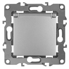 Механизм розетки 1-м СП Эра12 12-2103-03 16А IP20 16AX 250В 2P+E Schuko защ. шторки с крышкой алюм. Эра Б0014695 Механизм розетки 1-м СП Эра12 12-2103-03 16А IP20 16AX 250В 2P+E Schuko защ. шторки с крышкой алюм. Эра Б0014695