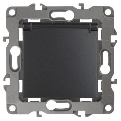 Механизм розетки 1-м СП Эра12 12-2103-05 16А IP20 16AX 250В 2P+E Schuko защ. шторки с крышкой антрацит Эра Б0014697 Механизм розетки 1-м СП Эра12 12-2103-05 16А IP20 16AX 250В 2P+E Schuko защ. шторки с крышкой антрацит Эра Б0014697