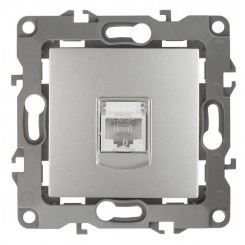 Розетка компьютерная Эра12 12-3107-03 RJ45 алюм. Эра Б0014725 Розетка компьютерная Эра12 12-3107-03 RJ45 алюм. Эра Б0014725
