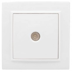 Розетка TV 1-м СП Минск 75Ом 5-862МГц бел. Basic EKF ERA00-027-10