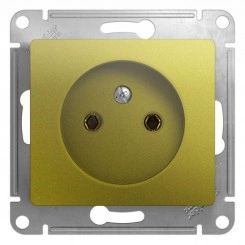 Механизм розетки 1-м СП Glossa 16А IP20 250В без заземл. фисташк. SchE GSL001041