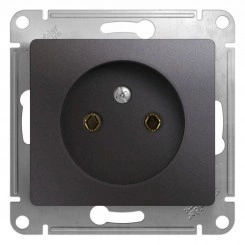 Механизм розетки 1-м СП Glossa 16А IP20 250В без заземл. графит SchE GSL001341