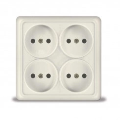 Розетка 4-м ОП Олимп 16А IP20 квадрат. без заземл. сл. кость UNIVersal 1170 Розетка 4-м ОП Олимп 16А IP20 квадрат. без заземл. сл. кость UNIVersal 1170