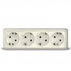 Розетка 4-м ОП Олимп с заземл. сл. кость UNIVersal 1169 Розетка 4-м ОП Олимп с заземл. сл. кость UNIVersal 1169