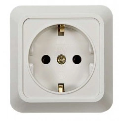 Розетка 1-м BOLLETO с заземл. накл. 7028 бел. ASD / IN HOME 4680005959792 Розетка 1-м BOLLETO с заземл. накл. 7028 бел. ASD / IN HOME 4680005959792