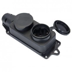 Розетка 2-м 16А IP44 2P+PE 230В с защ. крышками каучук Basic EKF RPS-018-16-230-44 Розетка 2-м 16А IP44 2P+PE 230В с защ. крышками каучук Basic EKF RPS-018-16-230-44