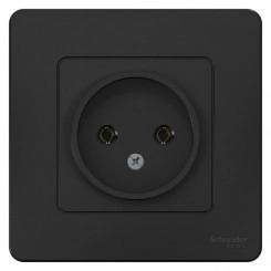 Розетка 1-м СП Blanca 16А IP20 250В без заземл. без защ. шторок антрацит SchE BLNRS000016 Розетка 1-м СП Blanca 16А IP20 250В без заземл. без защ. шторок антрацит SchE BLNRS000016