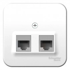 Розетка компьютерная 2-м ОП Blanca RJ45 кат.5E с изолир. пластиной бел. SchE BLNIA045451 Розетка компьютерная 2-м ОП Blanca RJ45 кат.5E с изолир. пластиной бел. SchE BLNIA045451