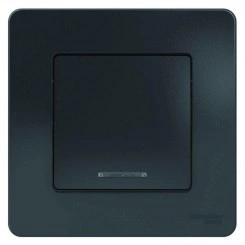 Выключатель 1-кл. СП Blanca 10А IP20 (сх. 1) 250В с подсветкой антрацит SchE BLNVS010116 Выключатель 1-кл. СП Blanca 10А IP20 (сх. 1) 250В с подсветкой антрацит SchE BLNVS010116
