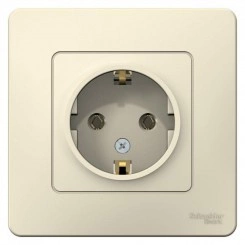 Розетка 1-м СП Blanca 16А IP20 250В с заземл. без защ. шторок молоч. SchE BLNRS001012