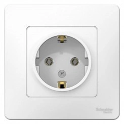 Розетка 1-м СП Blanca 16А IP20 250В с заземл. без защ. шторок бел. SchE BLNRS001011 Розетка 1-м СП Blanca 16А IP20 250В с заземл. без защ. шторок бел. SchE BLNRS001011
