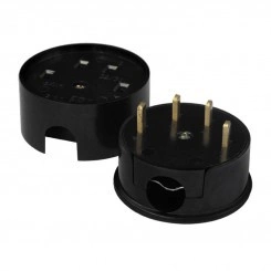 Разъем РШ-ВШ 32А 380В 3Р+РЕ кругл. черн. UNIVersal 1233 Разъем РШ-ВШ 32А 380В 3Р+РЕ кругл. черн. UNIVersal 1233