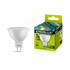 Лампа светодиодная LED-JCDR-7W-GU5.3-6500K JCDR 172-265В Ergolux 12881