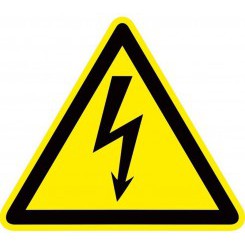 Знак пластик "Опасность поражения электрическим током" (Молния) W08 100х100мм PROxima EKF pn-1-01