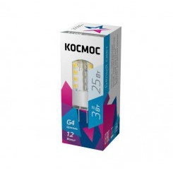 Лампа светодиодная 3Вт 12В G4 4500К КОСМОС LksmLED3wJCG412v45 Лампа светодиодная 3Вт 12В G4 4500К КОСМОС LksmLED3wJCG412v45