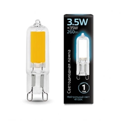 Лампа светодиодная Black 3.5Вт 4100К нейтр. бел. G9 220-240В AC стекло GAUSS 107809203 Лампа светодиодная Black 3.5Вт 4100К нейтр. бел. G9 220-240В AC стекло GAUSS 107809203