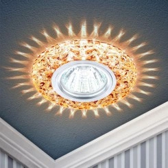 Светильник светодиодный DK LD4 TEA/WH GU5.3 декор с бел. светодиод. подсветкой чай ЭРА Б0019206 Светильник светодиодный DK LD4 TEA/WH GU5.3 декор с бел. светодиод. подсветкой чай ЭРА Б0019206