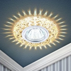 Светильник DK LD4 CHP/WH MR16 точечный; декор со светодиодной подсветкой шампань ЭРА Б0028122 Светильник DK LD4 CHP/WH MR16 точечный; декор со светодиодной подсветкой шампань ЭРА Б0028122