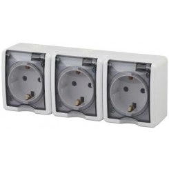 Розетка 3-м ОП Эра Эксперт 11-2405-01 16А IP54 16AX 250В 3х2P+E бел. Эра Б0020720 Розетка 3-м ОП Эра Эксперт 11-2405-01 16А IP54 16AX 250В 3х2P+E бел. Эра Б0020720