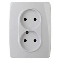 Розетка 2-м СП Эра12 12-2107-01 16А IP20 16AX 250В 2х2P бел. Эра Б0031238 Розетка 2-м СП Эра12 12-2107-01 16А IP20 16AX 250В 2х2P бел. Эра Б0031238