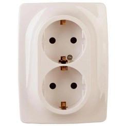 Розетка 2-м СП Эра12 12-2106-02 16А IP20 16AX 250В 2х2P+E Schuko сл. кость Эра Б0031229 Розетка 2-м СП Эра12 12-2106-02 16А IP20 16AX 250В 2х2P+E Schuko сл. кость Эра Б0031229