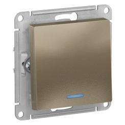 Механизм выключателя 1-кл. СП AtlasDesign 10А IP20 (сх. 1а) 10AX с подсветкой шампань SchE ATN000513 Механизм выключателя 1-кл. СП AtlasDesign 10А IP20 (сх. 1а) 10AX с подсветкой шампань SchE ATN000513