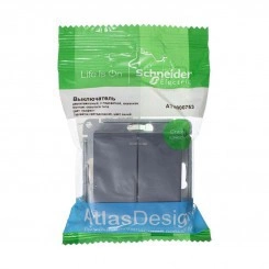 Механизм выключателя 2-кл. СП AtlasDesign 10А IP20 (сх. 5а) 10AX с подсветкой грифель SchE ATN000753 Механизм выключателя 2-кл. СП AtlasDesign 10А IP20 (сх. 5а) 10AX с подсветкой грифель SchE ATN000753