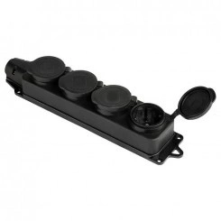 Розетка 4-м 16А IP44 2P+PE 230В с защ. крышками каучук Basic EKF RPS-020-16-230-44 Розетка 4-м 16А IP44 2P+PE 230В с защ. крышками каучук Basic EKF RPS-020-16-230-44