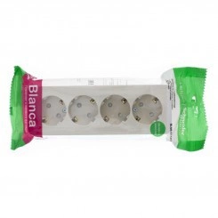 Розетка 4-м ОП Blanca 16А IP20 250В с заземл. защ. шторки с изолир. пластиной беж. SchE BLNRA011417