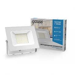 Прожектор светодиодный Elementary 100Вт 6500К 9500лм IP65 175-265В бел. Gauss 613120300