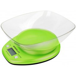 Весы кухонные ELX-SK04-C16 до 5кг со съемной чашей салатовые Ergolux 13605