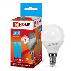 Лампа светодиодная LED-Шар-VC 11Вт шар 4000К нейтр. бел. E14 990лм 230В IN HOME 4690612020594