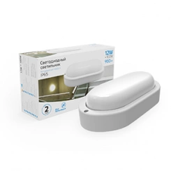 Светильник светодиодный UNIVERSAL 160x90x46 12Вт 6500К 980лм IP65 160-260В ЖКХ овал бел. Gauss 161411312 Светильник светодиодный UNIVERSAL 160x90x46 12Вт 6500К 980лм IP65 160-260В ЖКХ овал бел. Gauss 161411312