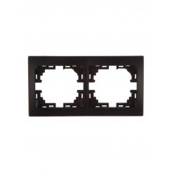 Рамка 2-м Mira горизонт. черн. бархат LEZARD 701-4200-147