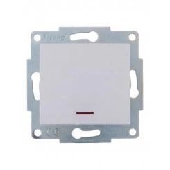 Механизм выключателя 1-кл. 1п СП Karina 10А IP20 с подсветкой бел. LEZARD 707-0288-111