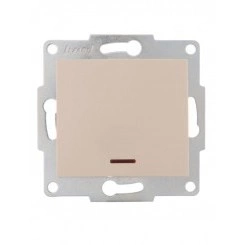 Механизм выключателя 1-кл. 1п СП Karina 10А IP20 с подсветкой крем. LEZARD 707-0388-111