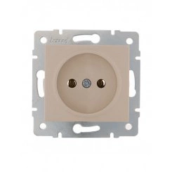 Механизм розетки 1-м СП Karina 16А IP20 без заземл. термопласт крем. LEZARD 707-0388-121B