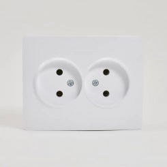 Розетка 2-м СП Karina 16А IP20 без заземл. термопласт бел. LEZARD 707-0200-128B