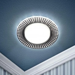 Светильник светодиодный DK LD29 WH/BK GX53 точечный; декор со светодиодной подсветкой бел./черн. ЭРА Б0037387 Светильник светодиодный DK LD29 WH/BK GX53 точечный; декор со светодиодной подсветкой бел./черн. ЭРА Б0037387