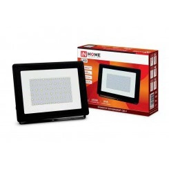 Прожектор светодиодный СДО-8 50Вт 230В 6500К 4750лм IP65 IN HOME 4690612030043 Прожектор светодиодный СДО-8 50Вт 230В 6500К 4750лм IP65 IN HOME 4690612030043