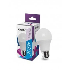 Лампа светодиодная A60 20Вт 6500К E27 220В КОСМОС LkecLED20wA60E2765 Лампа светодиодная A60 20Вт 6500К E27 220В КОСМОС LkecLED20wA60E2765