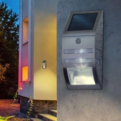 Светильник фасадный ERAFS012-26 Хром 3LED 50лм солнечная батарея ЭРА Б0044252 Светильник фасадный ERAFS012-26 Хром 3LED 50лм солнечная батарея ЭРА Б0044252