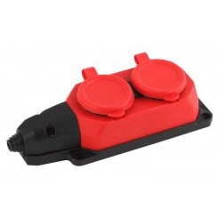 Колодка 2-м с заземл. 16А IP44 K-2e-RED-IP44 каучук красн. Эра Б0044551 Колодка 2-м с заземл. 16А IP44 K-2e-RED-IP44 каучук красн. Эра Б0044551