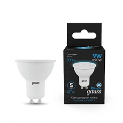 Лампа светодиодная MR16 9Вт 4100К GU10 830лм Gauss 101506309