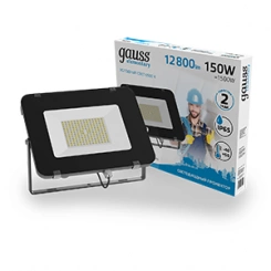 Прожектор светодиодный Elementary 150Вт 12800лм 6500К 200-240В IP65 черн. Gauss 691511150